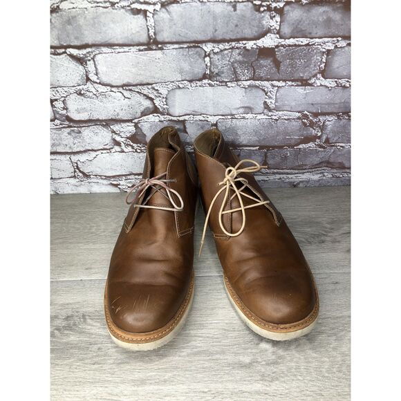 Tsubo 1004722-BOUR Brown Leather Lace Up Chukka Boots Men Sz 11.5M US/45EU main image 14